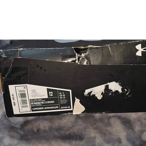 NWB Under Armour Highlight MC 2.0 INTLKNT White Football Cleats Mens 12 main image 8